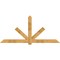 Ekena Millwork Kennewick Rough Sawn Timber Gable Bracket, Western Red Cedar, 108"W x 49"H x 6"D x 6"F, 11/12 Pitch GBW108X49X0606KEN00RWR - alternate 1